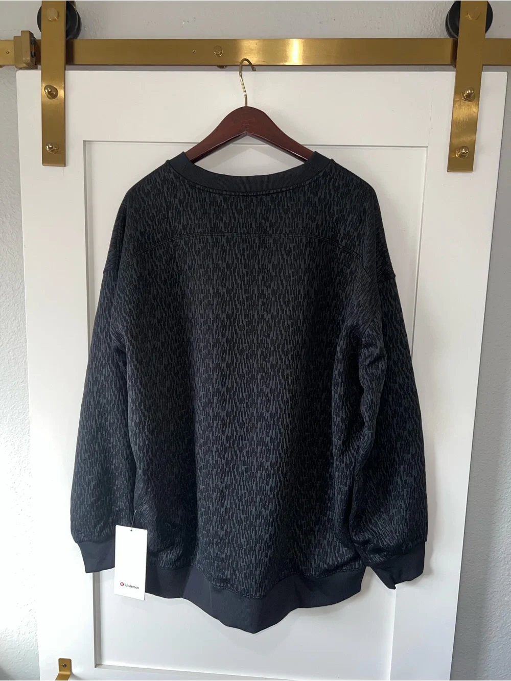 lululemon athletica NWT Perfectly Oversized Jacquard Crew Black Size 10